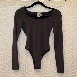 Princess Polly Charcoal Gray Bodysuit
